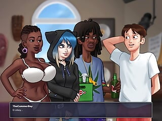 Let's Play - Summertime Saga, Miss Dewitt is dancing