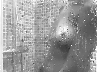 Exhibitionist in the shower - Italian girlfriend in shower