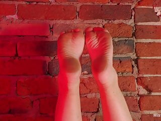 Mistress' Barefoot and Dirty Soles Teasing