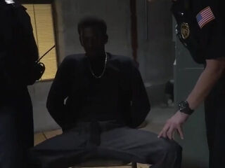 Black guy is licking anus under arrest